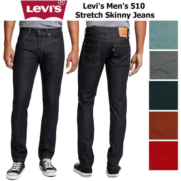 Levi's Men's 510 Stretch Skinny Jeans Brown 0705 - Picture 1 of 4